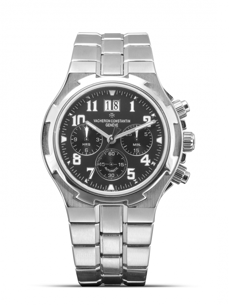 VACHERON CONSTANTIN | OVERSEAS, REF. 49140/423A, A STAINLESS STEEL CHRONOGRAPH BRACELET WATCH WITH OUTSIZED DATE, CIRCA 2010