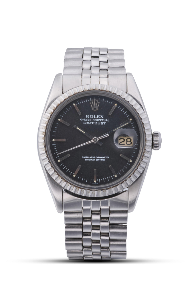 ROLEX | DATEJUST, REF.1603, A STAINLESS STEEL BRACELET WATCH, CIRCA 1970
