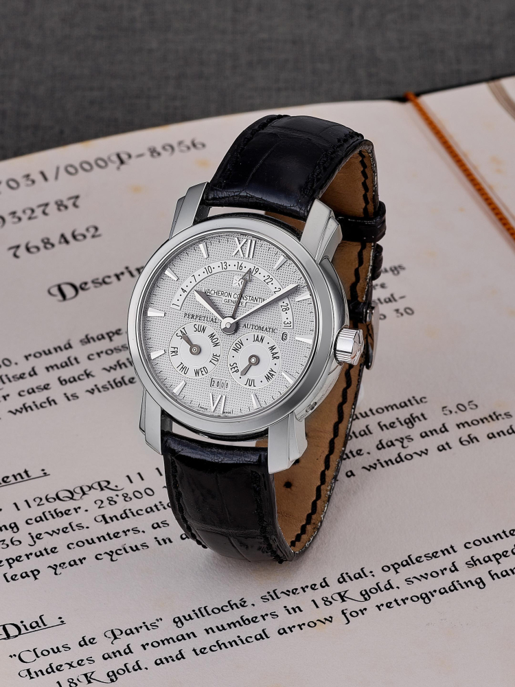 VACHERON CONSTANTIN | MALTE, REF.47031, A PLATINUM PERPETUAL CALENDAR WRISTWATCH WITH RETROGRADE DATE, CIRCA 2003