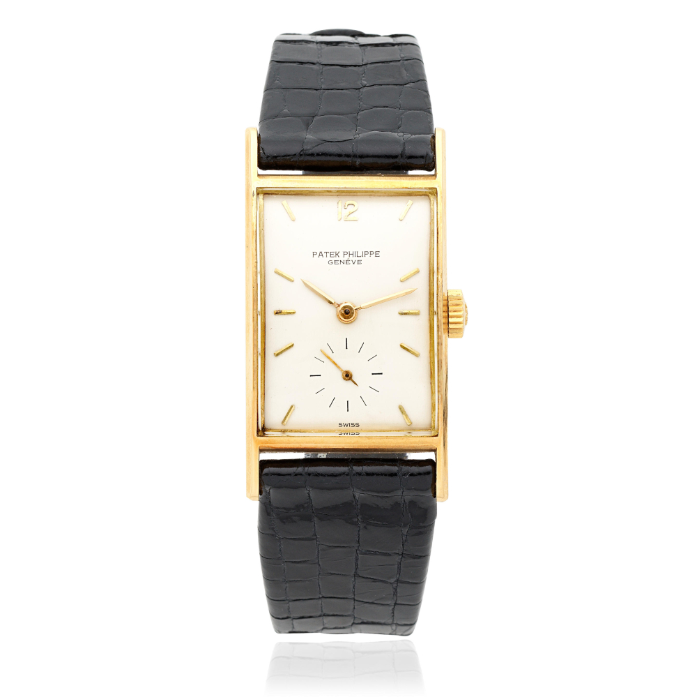 Patek Philippe. An 18K gold manual wind wristwatch