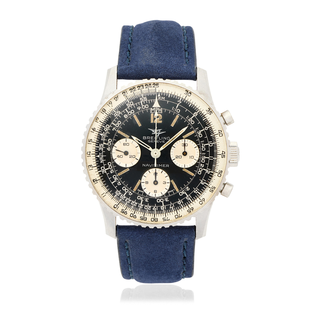 Breitling. A stainless steel manual wind chronograph wristwatch