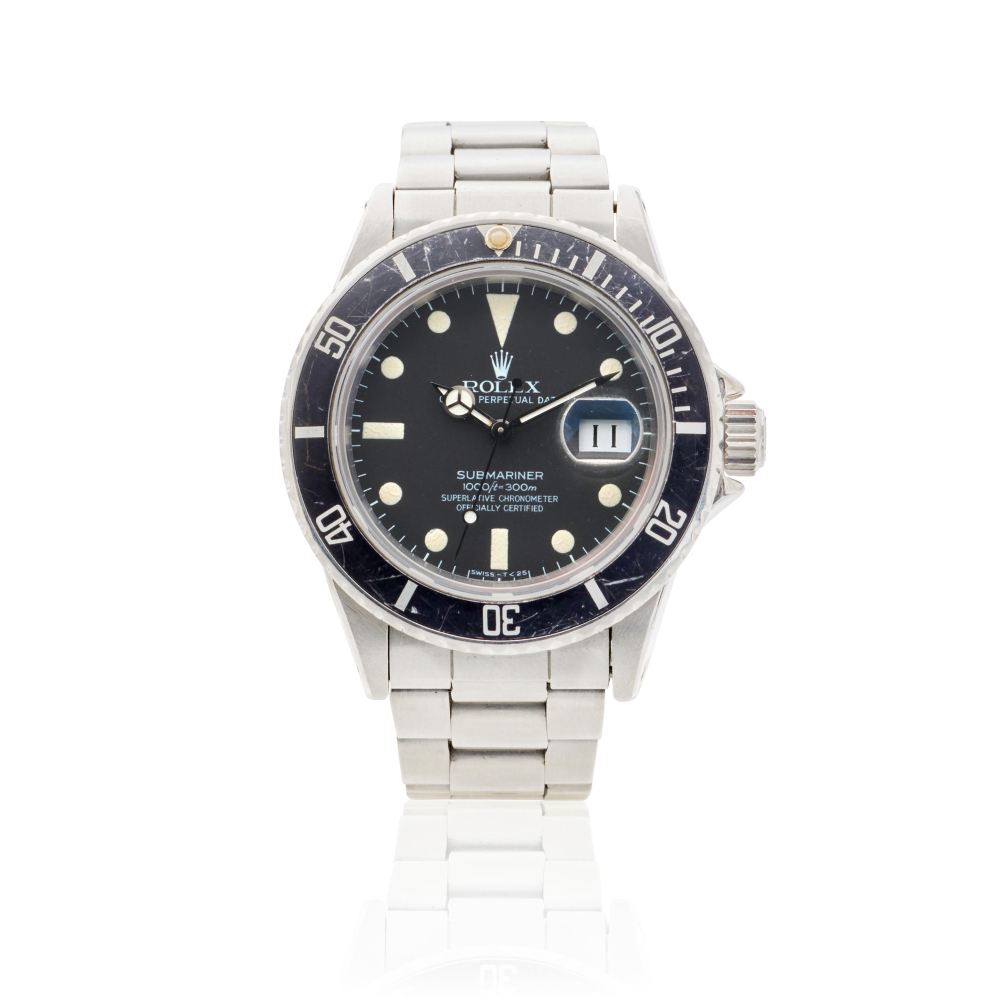 Rolex. A stainless steel automatic calendar bracelet watch