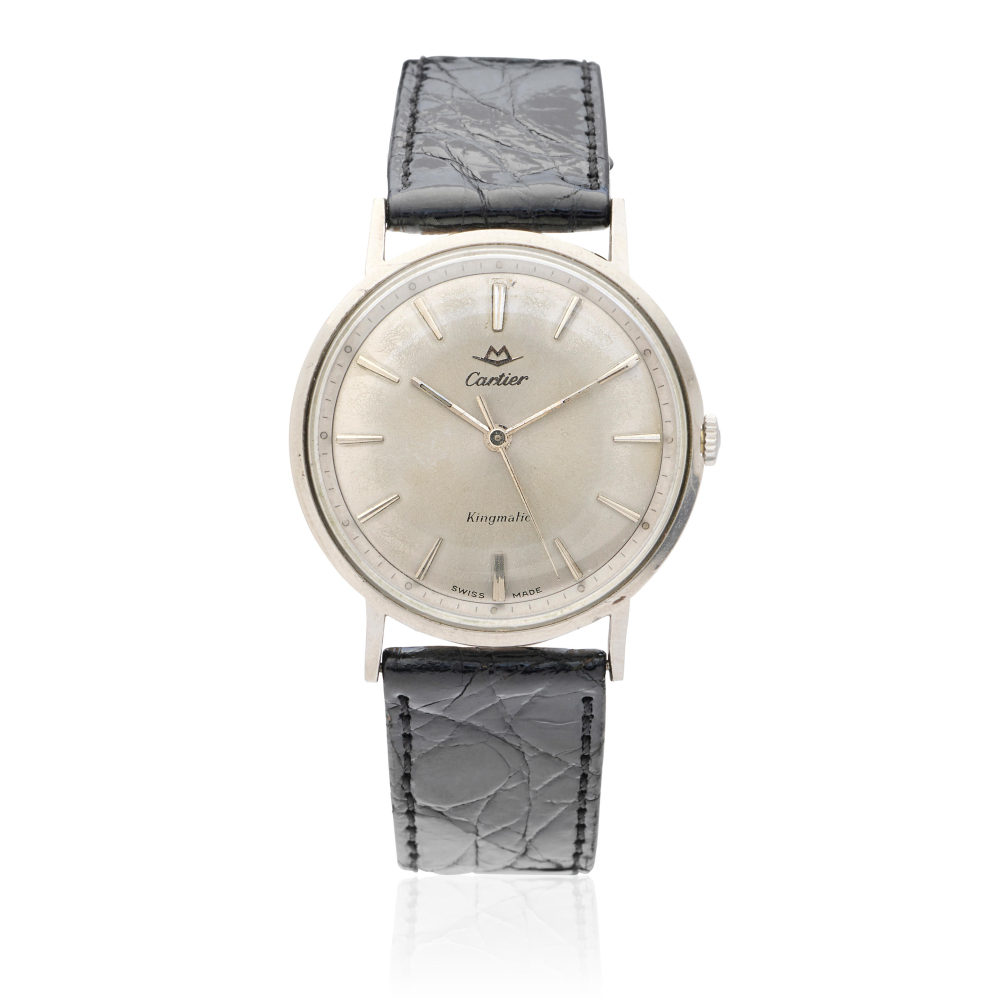 Movado for Cartier. A stainless steel automatic wristwatch