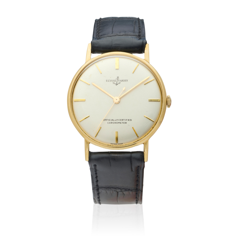 Ulysse Nardin. An 18K gold manual wind wristwatch