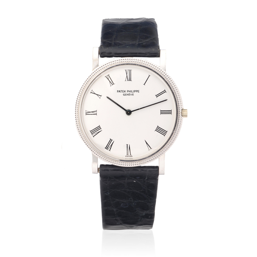 Patek Philippe. An 18K white gold manual wind wristwatch