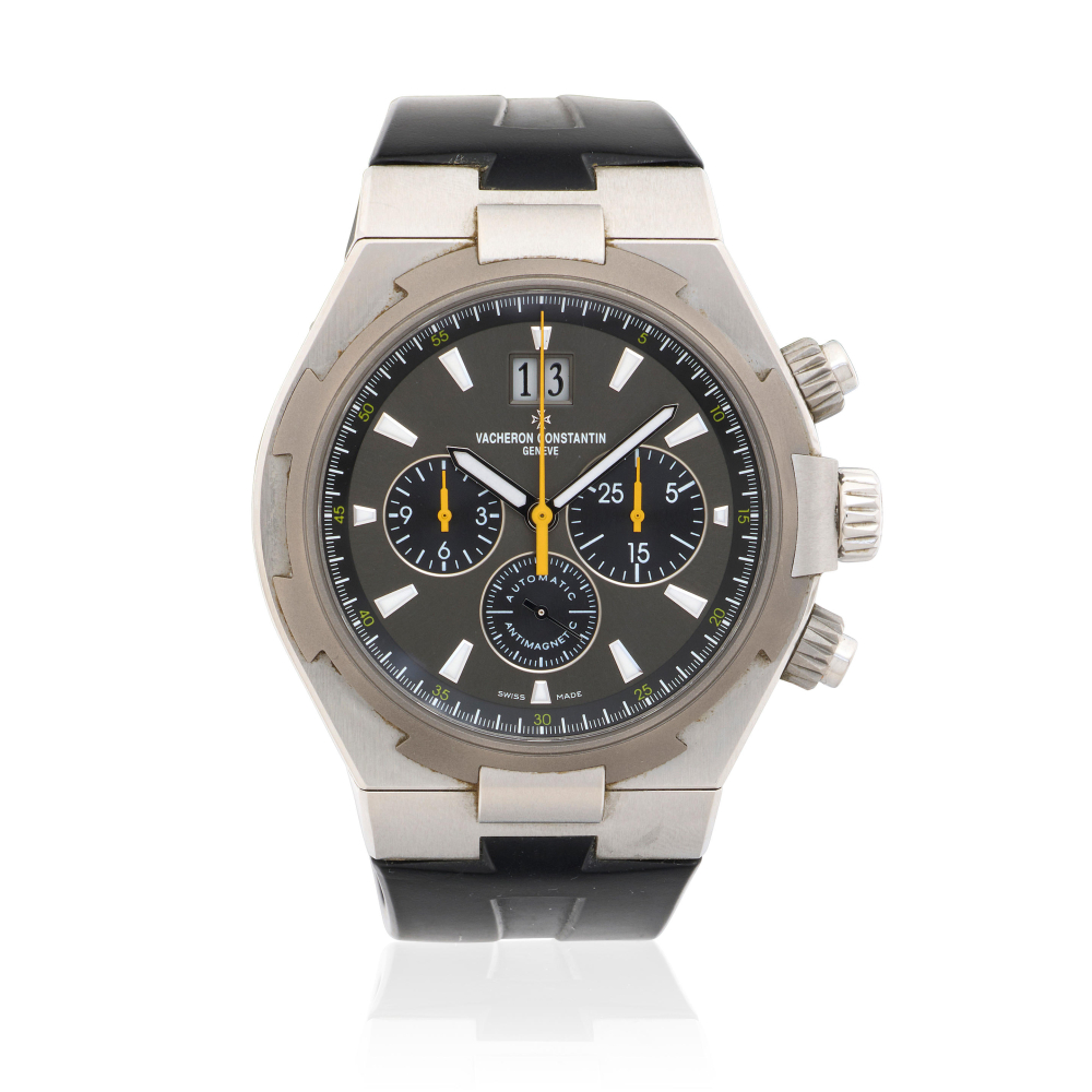 Vacheron Constantin. A limited edition stainless steel automatic calendar chronograph wristwatch