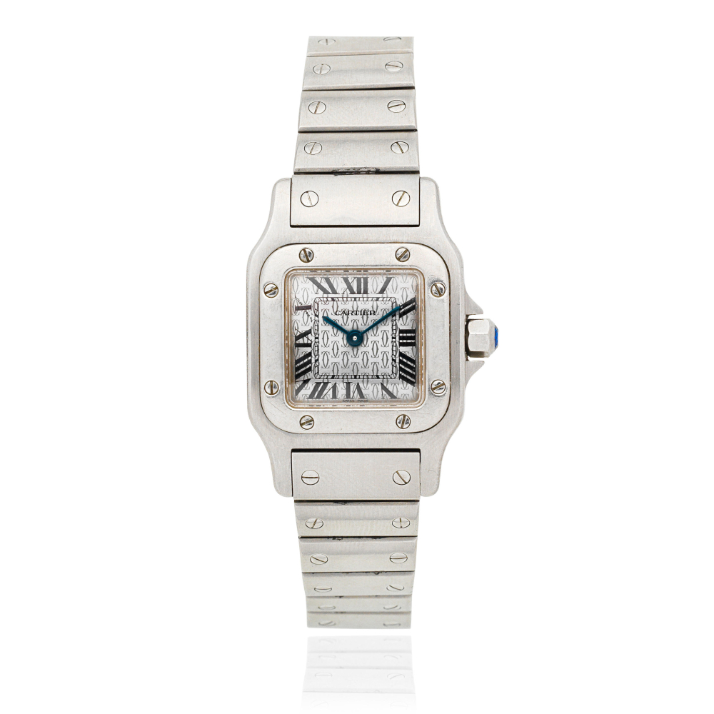 Cartier. A lady's stainless steel quartz bracelet watch