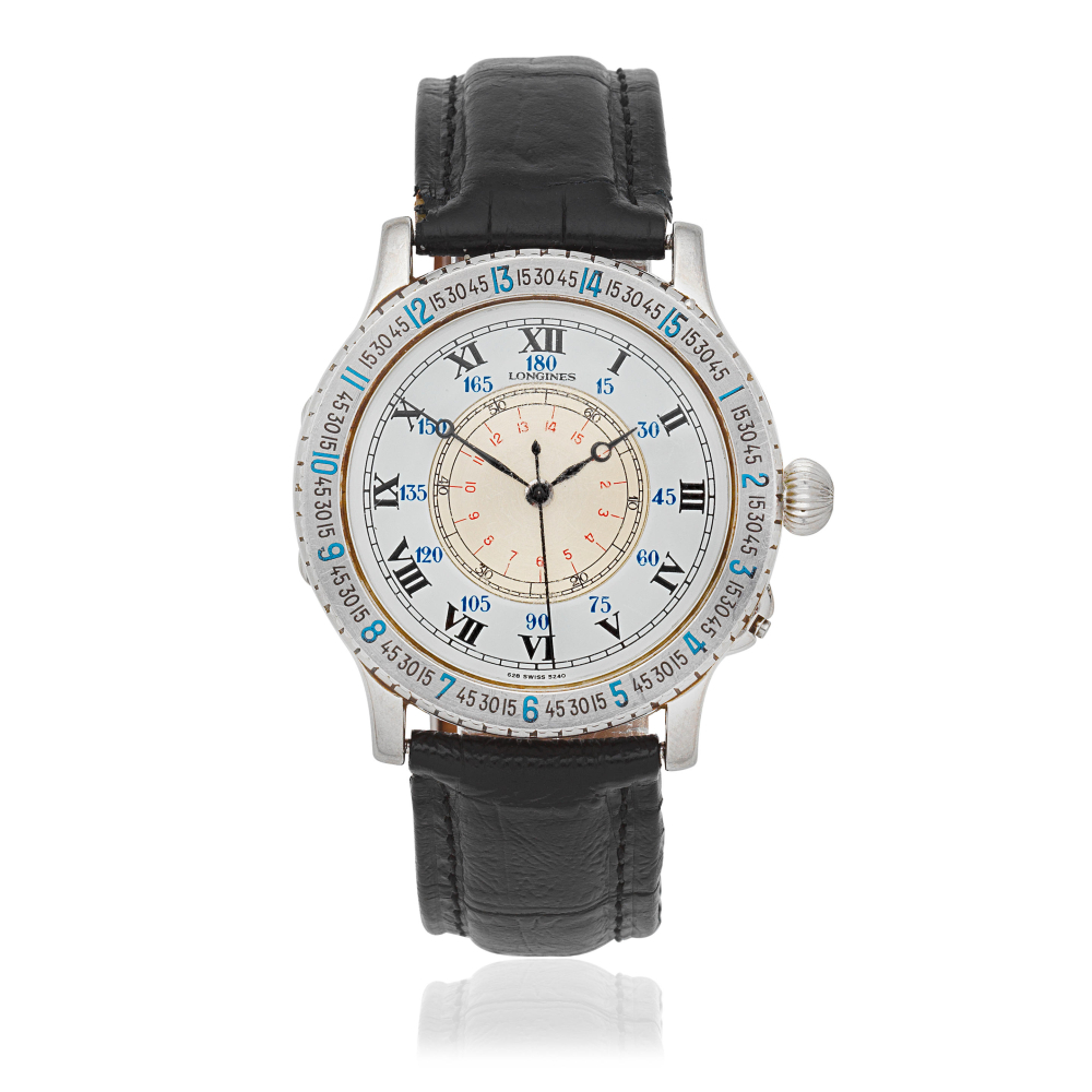 Longines. A stainless steel automatic pilots hour angle wristwatch