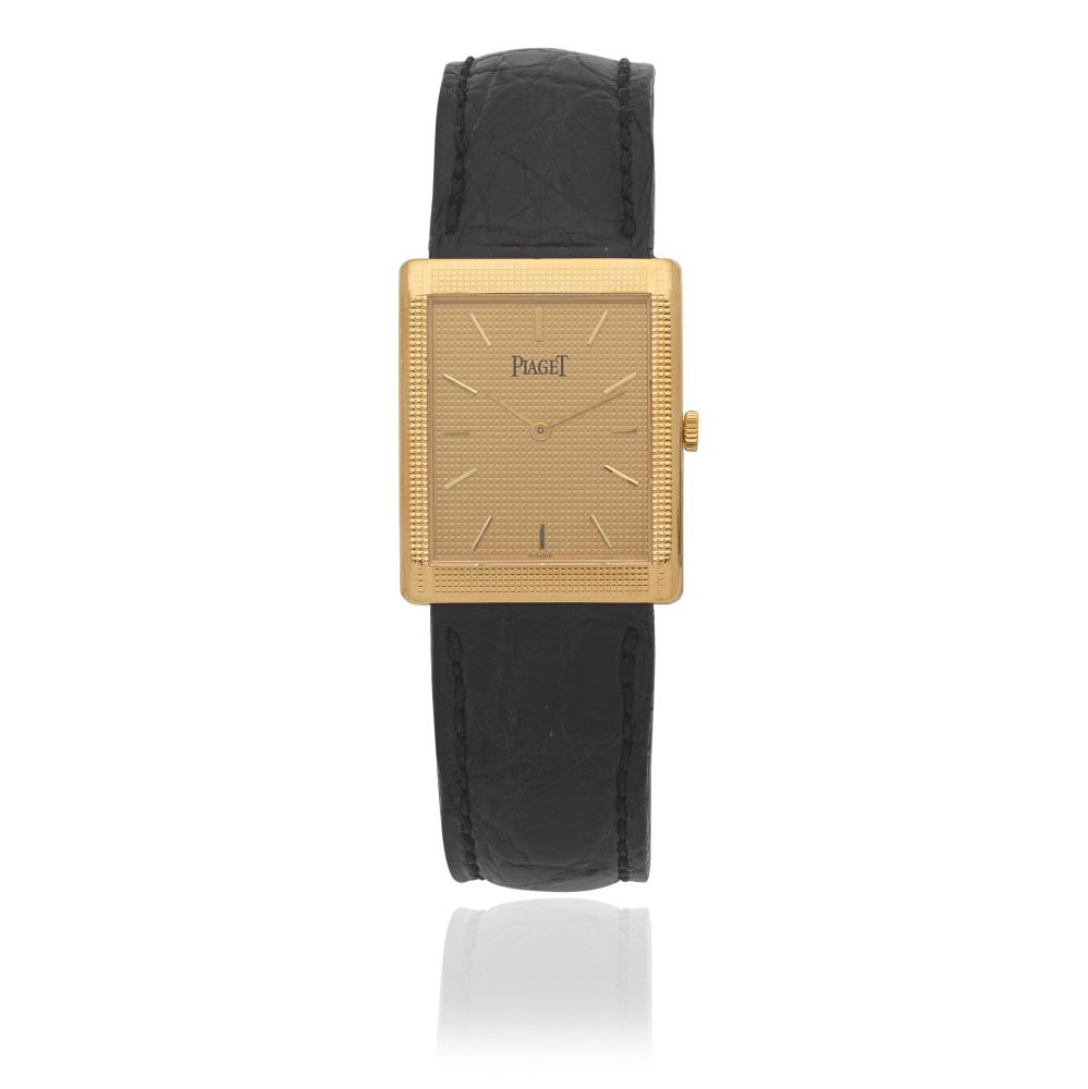 Piaget. An 18K gold manual wind wristwatch
