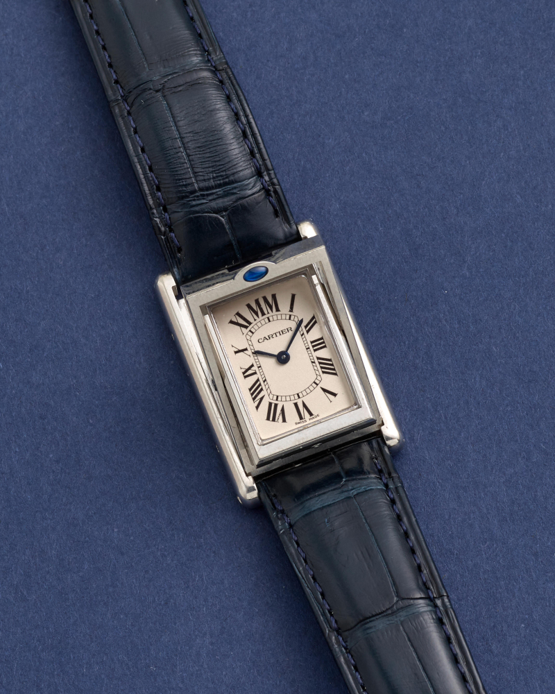 CARTIER. A LIMITED EDITION STAINLESS STEEL QUARTZ WRISTWATCH