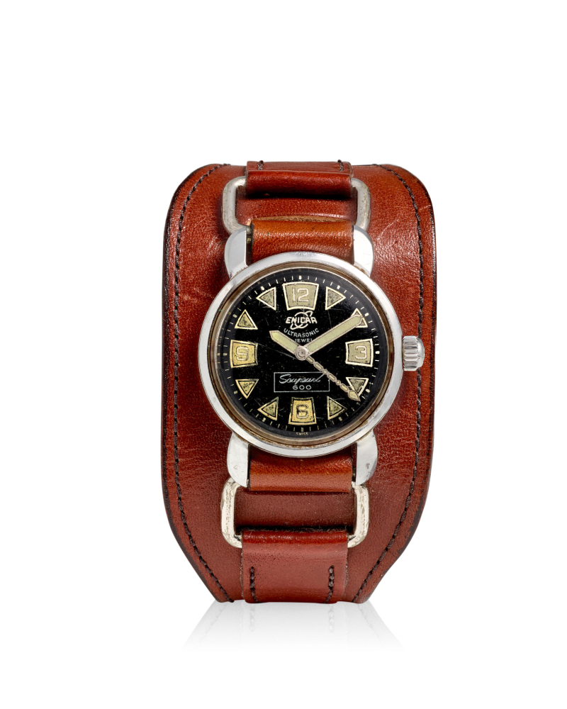 [NO RESERVE] ENICAR. A STAINLESS STEEL AUTOMATIC WRISTWATCH