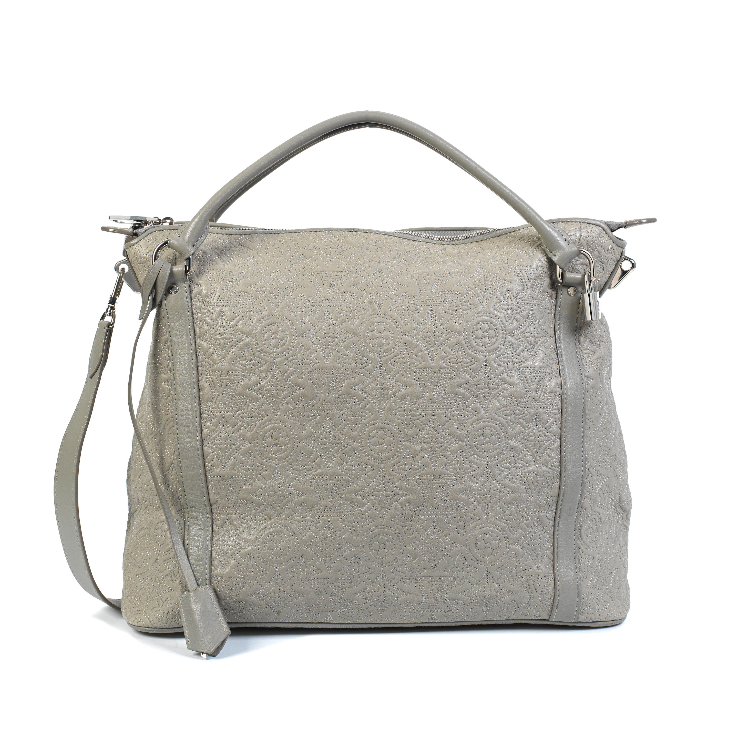 Louis Vuitton: a Light Grey Leather Antheia Ixia MM
