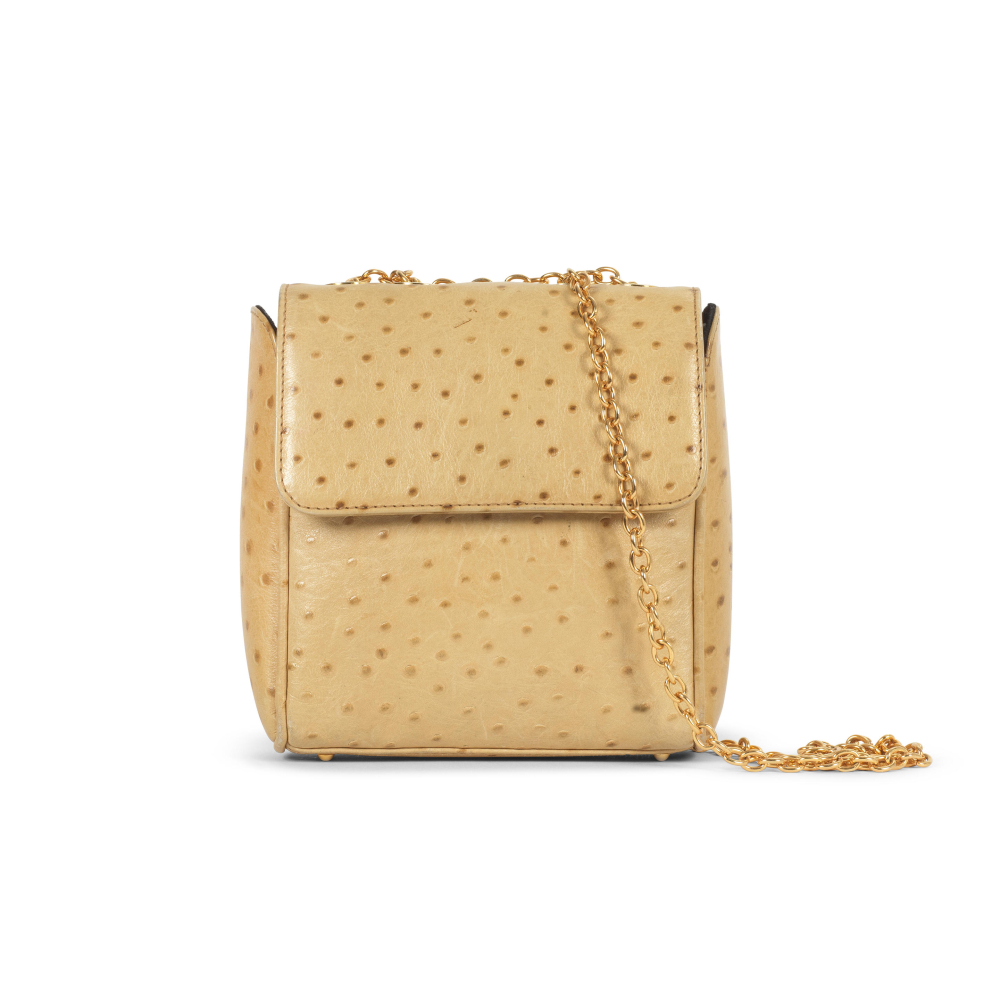 Fendi: a Natural Ostrich Shoulder Bag