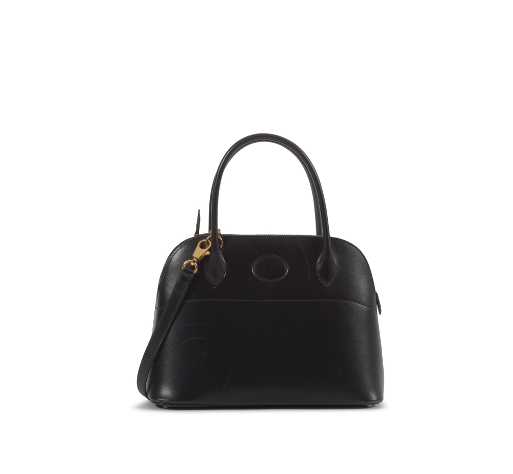 Hermès: a Black Box Leather Bolide 27