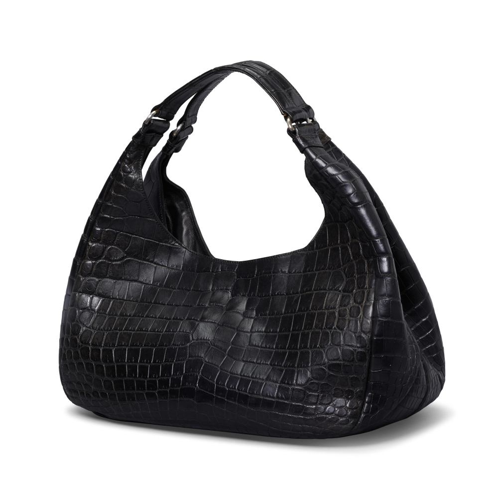 BOTTEGA VENETA: CROCODILE CAMPANA HOBO