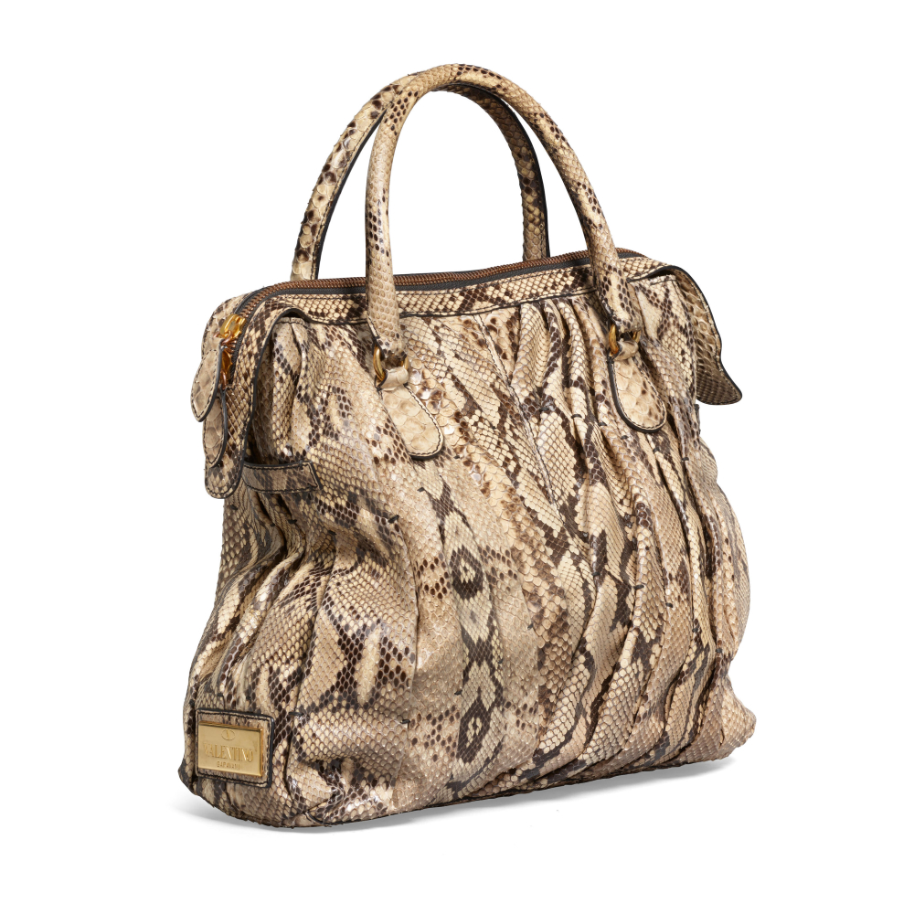VALENTINO: PYTHON SATCHEL
