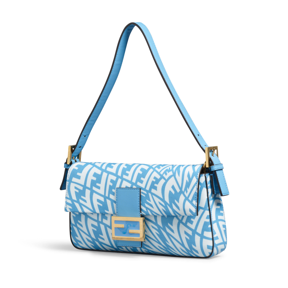 FENDI X SARAH COLEMAN: CYBER BLUE VERTIGO BAGUETTE
