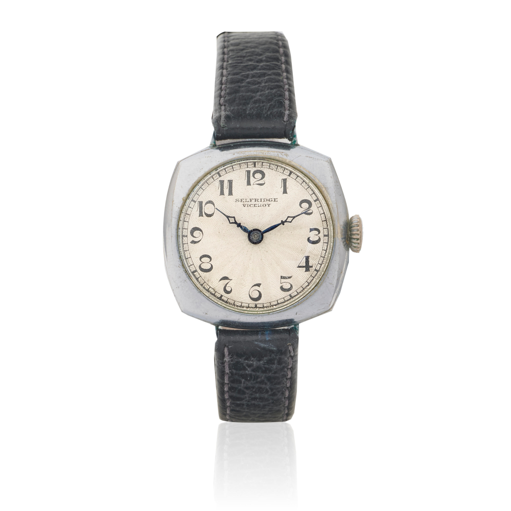 Rolex. A stainless steel manual wind cushion form wristwatch