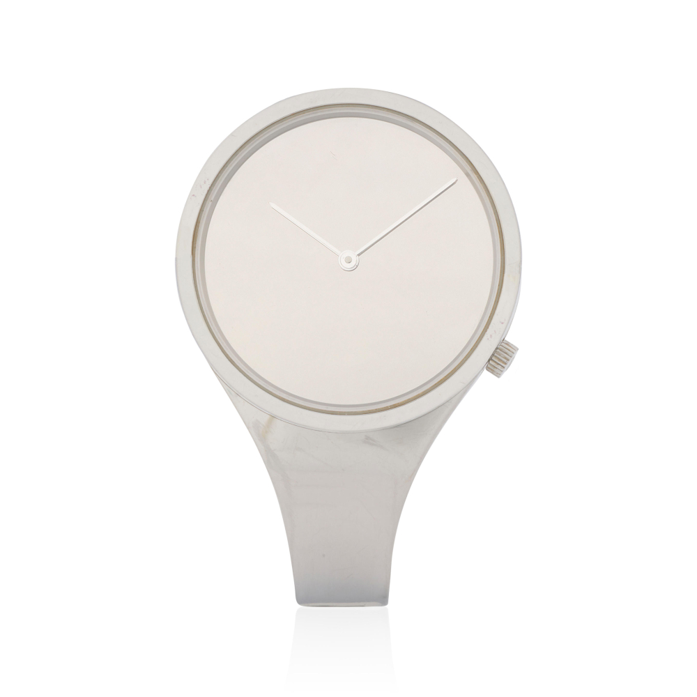 Georg Jensen. A lady's stainless steel quartz bangle watch