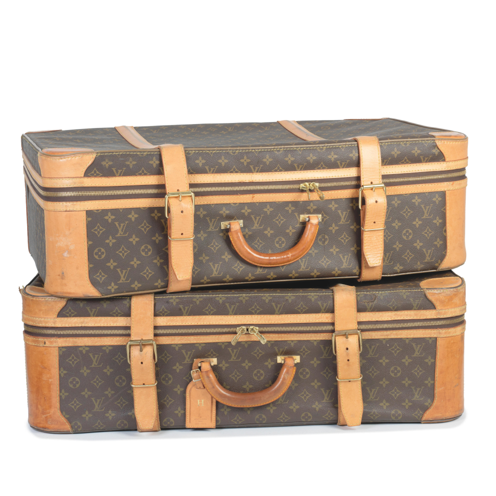 Louis Vuitton: Two Monogram Stratos 80 Suitcases
