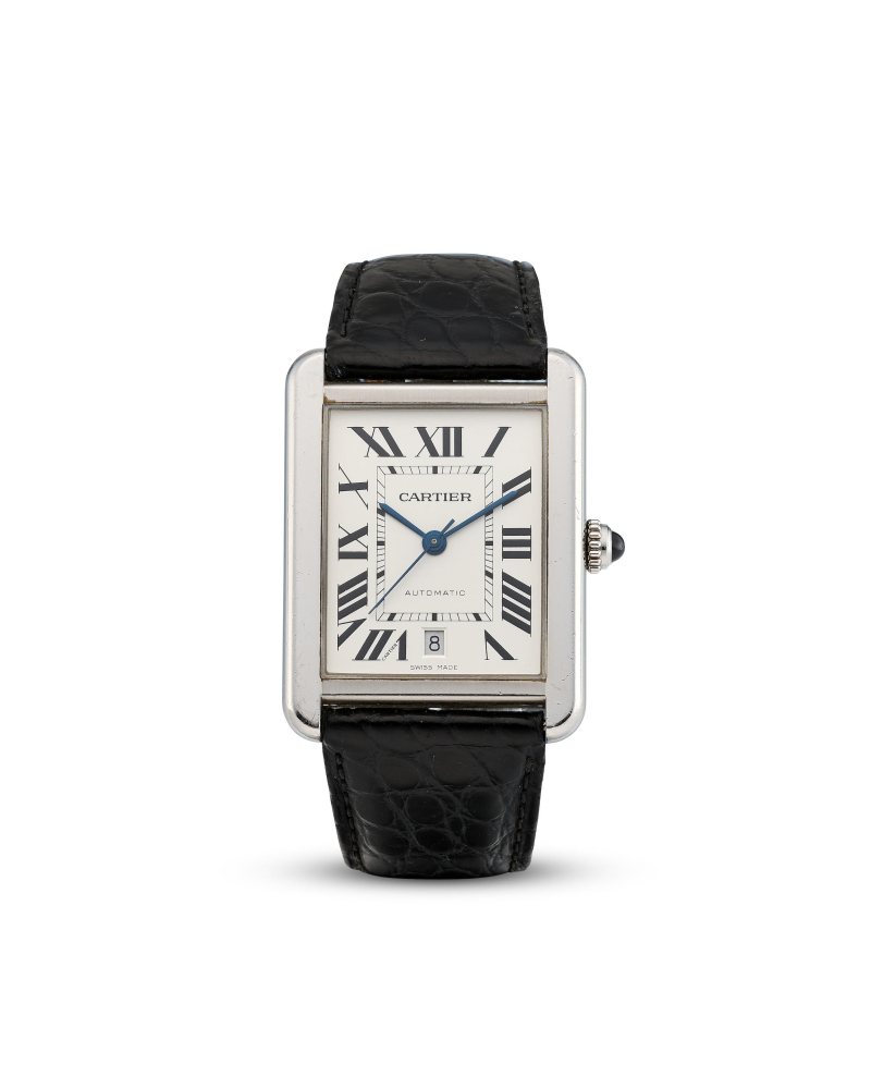 CARTIER | TANK SOLO XL, REF.3800, A STAINLESS STEEL WRISTWATCH WITH DATE, CIRCA 2010