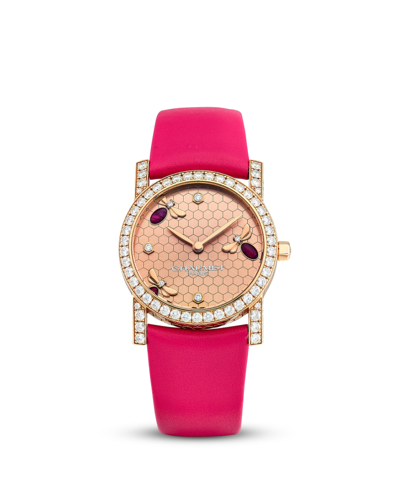 CHAUMET | ATTRAPE-MOI, REF.W16880-23P, A PINK GOLD AND DIAMOND-SET WRISTWATCH, CIRCA 2013