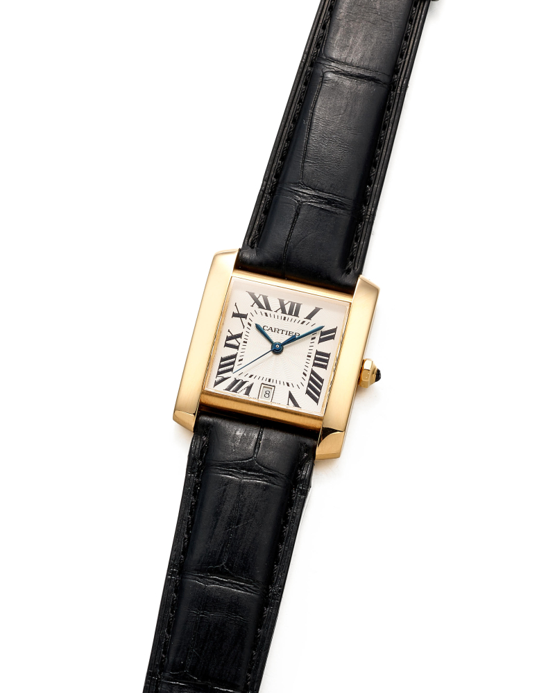 CARTIER | TANK FRANÇIASE, REF.1840, A YELLOW GOLD WRISTWATCH WITH DATE, CIRCA 2000