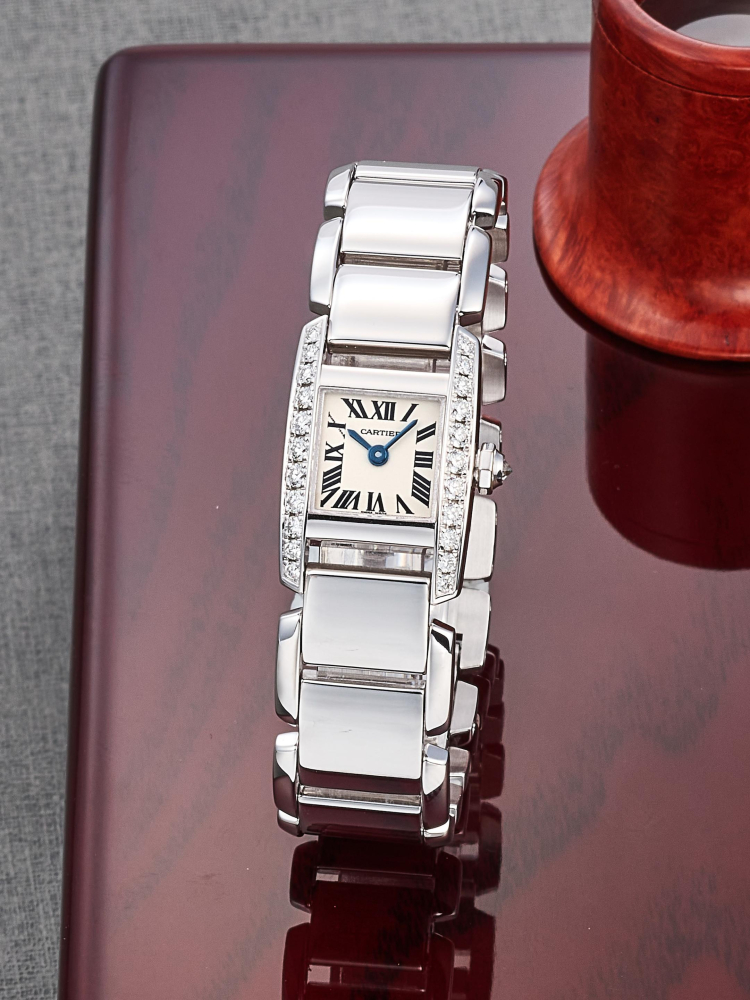CARTIER | TANKISSIME, REF.2831, A WHITE GOLD AND DIAMOND-SET BRACELET WATCH, CIRCA 2005