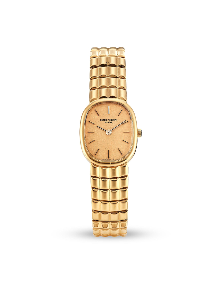 PATEK PHILIPPE | ELLIPSE, REF.4764/1, A LADY'S YELLOW GOLD BRACELET WATCH, CIRCA 1985