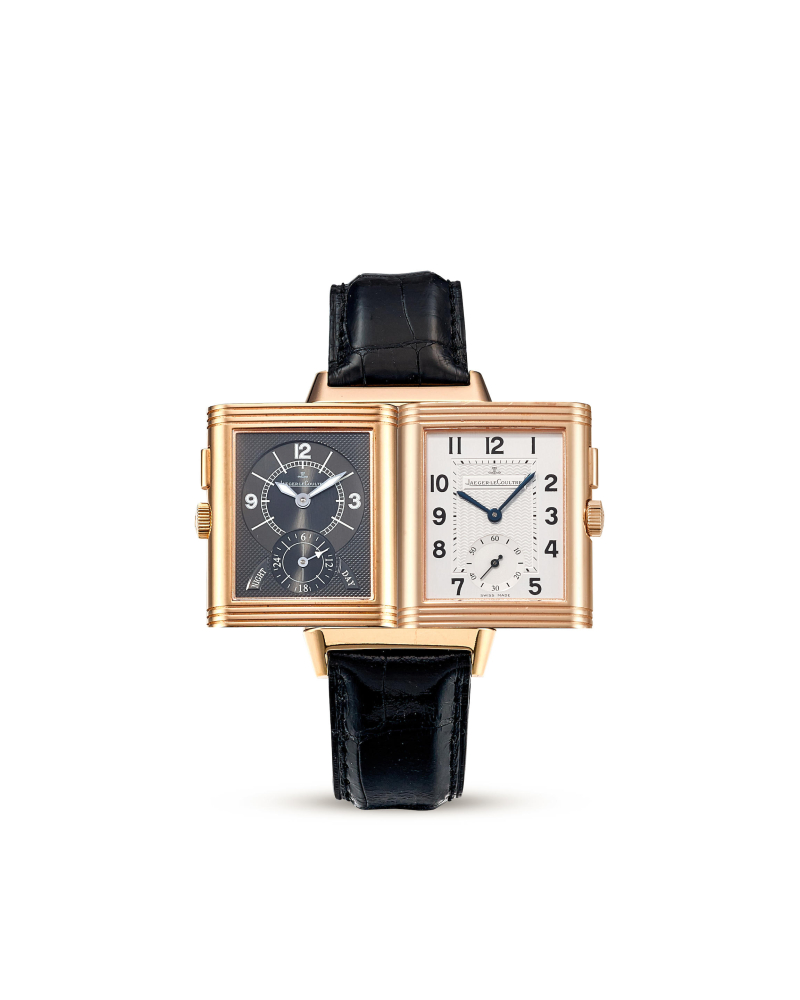 JAEGER-LECOULTRE | REVERSO DUOFACE, REF.272.2.54, A PINK GOLD REVERSIBLE WRISTWATCH WITH 24-HOUR INDICATOR, CIRCA 2010