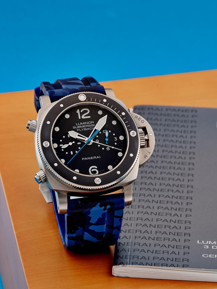 PANERAI | LUMINOR SUBMERSIBLE, REF.PAM00615, A LIMITED PRODUCTION TITANIUM AND CERAMIC FLYBACK CHRONOGRAPH WRISTWATCH, CIRCA 2015