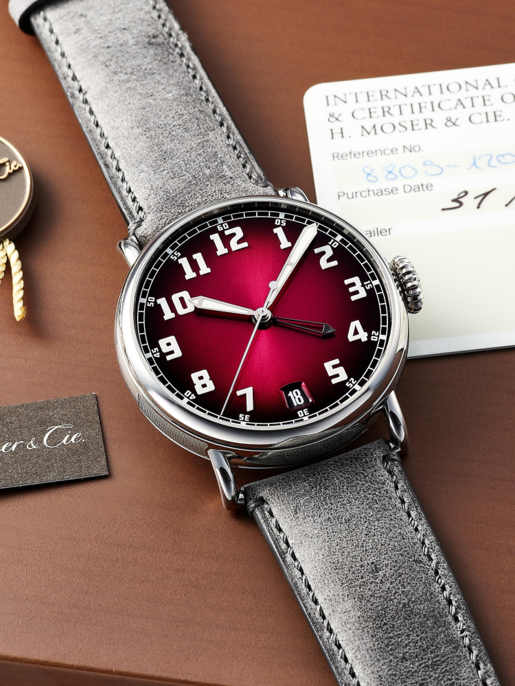 H. MOSER & CIE | PIONEER, REF.3200-1205, A DLC-COATED STAINLESS STEEL WRISTWATCH, CIRCA 2021