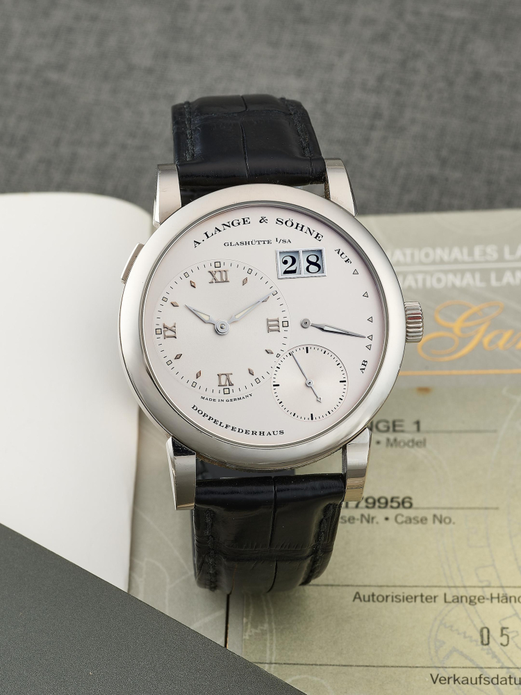 A. LANGE & SÖHNE | LANGE 1, REF.101.039, A WHITE GOLD WRISTWATCH WITH DIGITAL DISPLAY AND POWER RESERVE INDICATION, CIRCA 2011