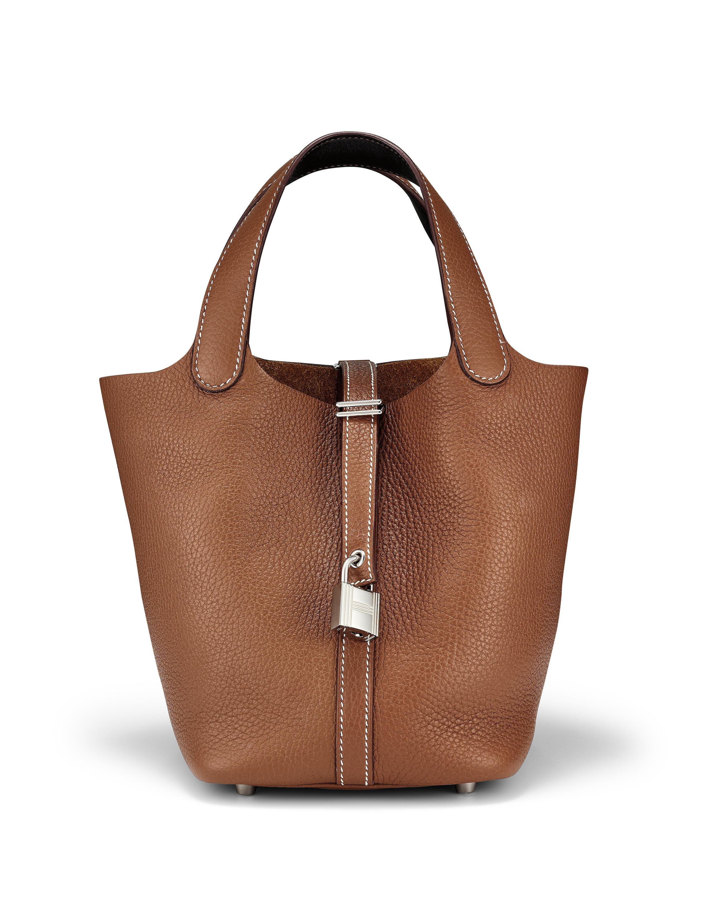 HERMÈS: GOLD TOGO PICOTIN LOCK 18 WITH PALLADIUM HARDWARE 2020