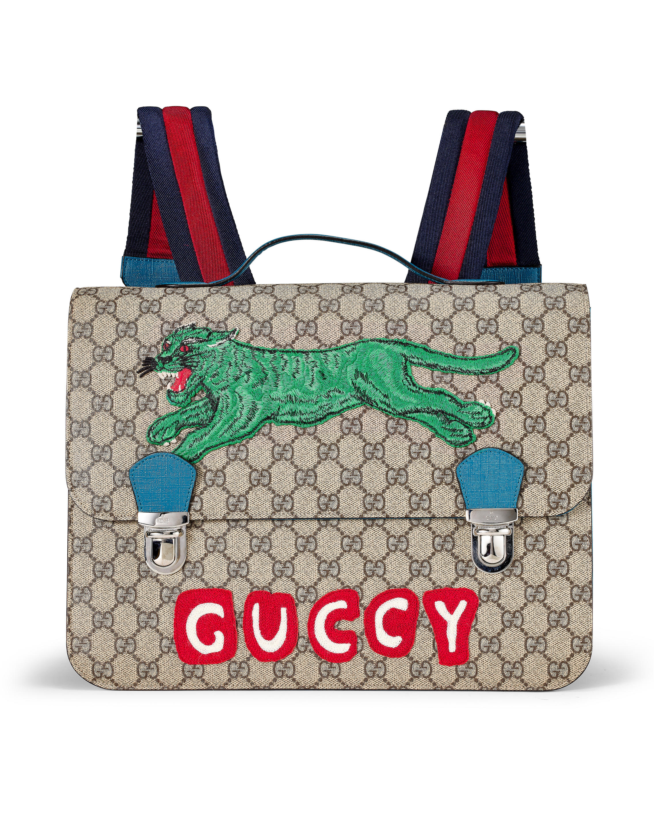 [NO RESERVE] GUCCI: TIGER GG SUPREME MONOGRAM BACKPACK