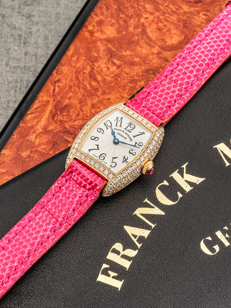 FRANCK MULLER | REF.2500 QZ D, A PINK GOLD AND DIAMOND-SET WRISTWATCH, CIRCA 2000