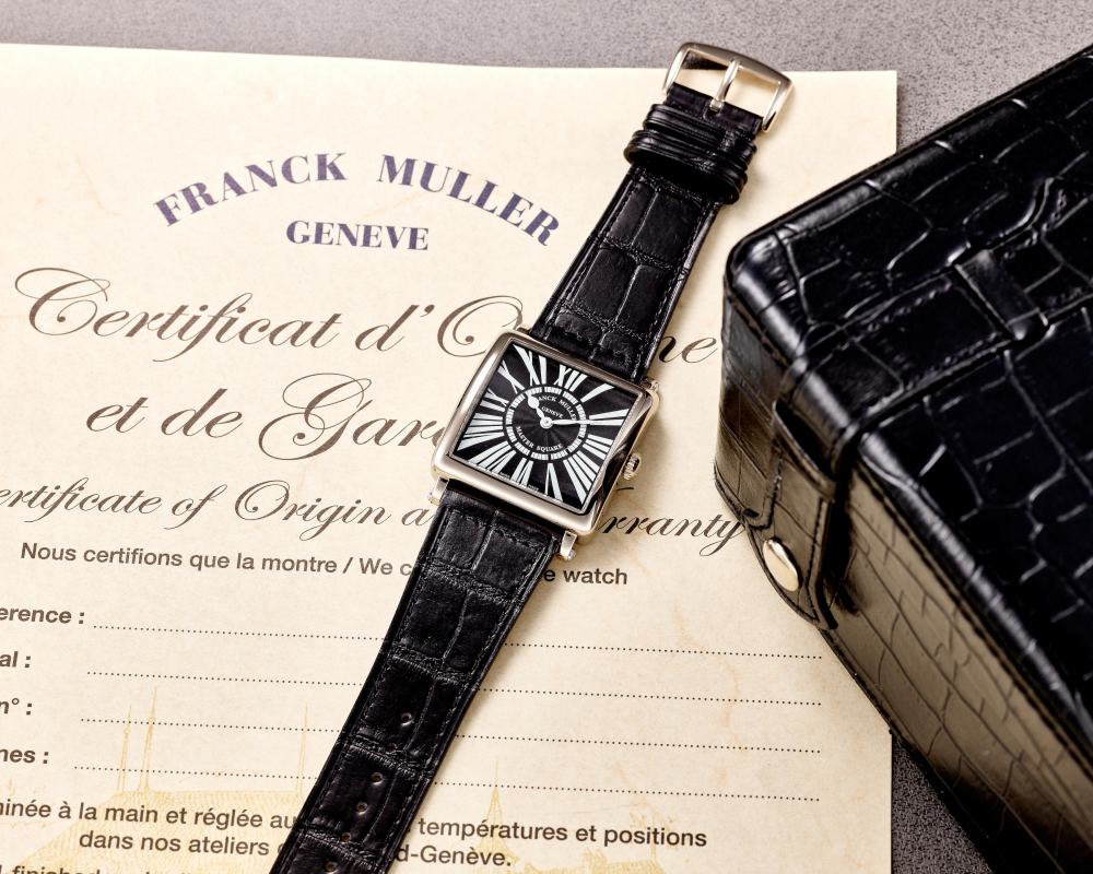 FRANCK MULLER | MASTER SQUARE, REF.6002M QZ R, A NEW OLD STOCK WHITE GOLD WRISTWATCH, CIRCA 2015