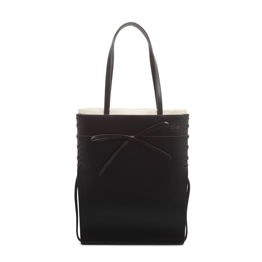 Loewe: a Black Leather Ikebana Tote