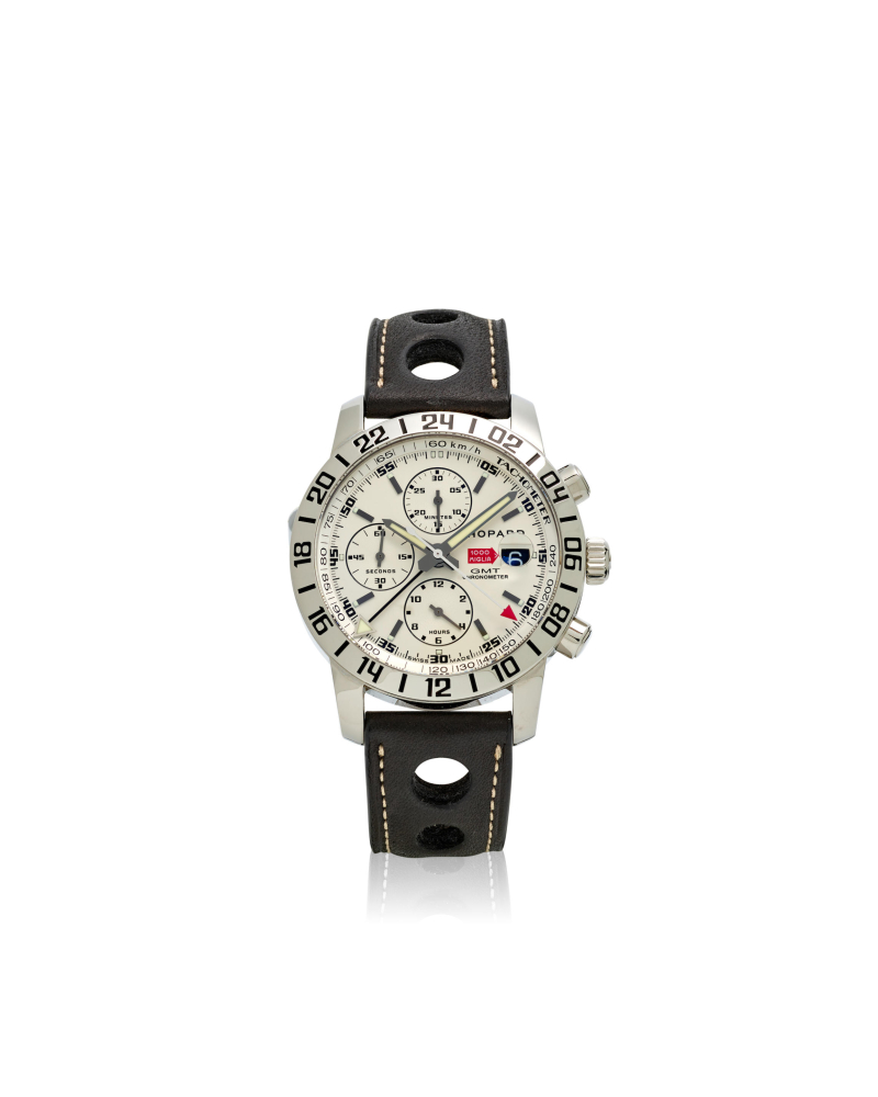 CHOPARD. A STAINLESS STEEL AUTOMATIC CALENDAR SPLIT SECONDS CHRONOGRAPH WRISTWATCH