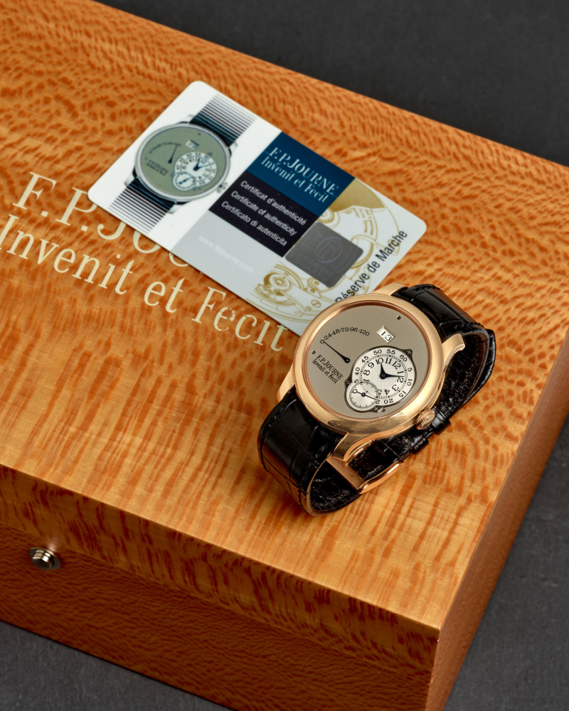 F.P. JOURNE. AN 18K ROSE GOLD AUTOMATIC CALENDAR WRISTWATCH