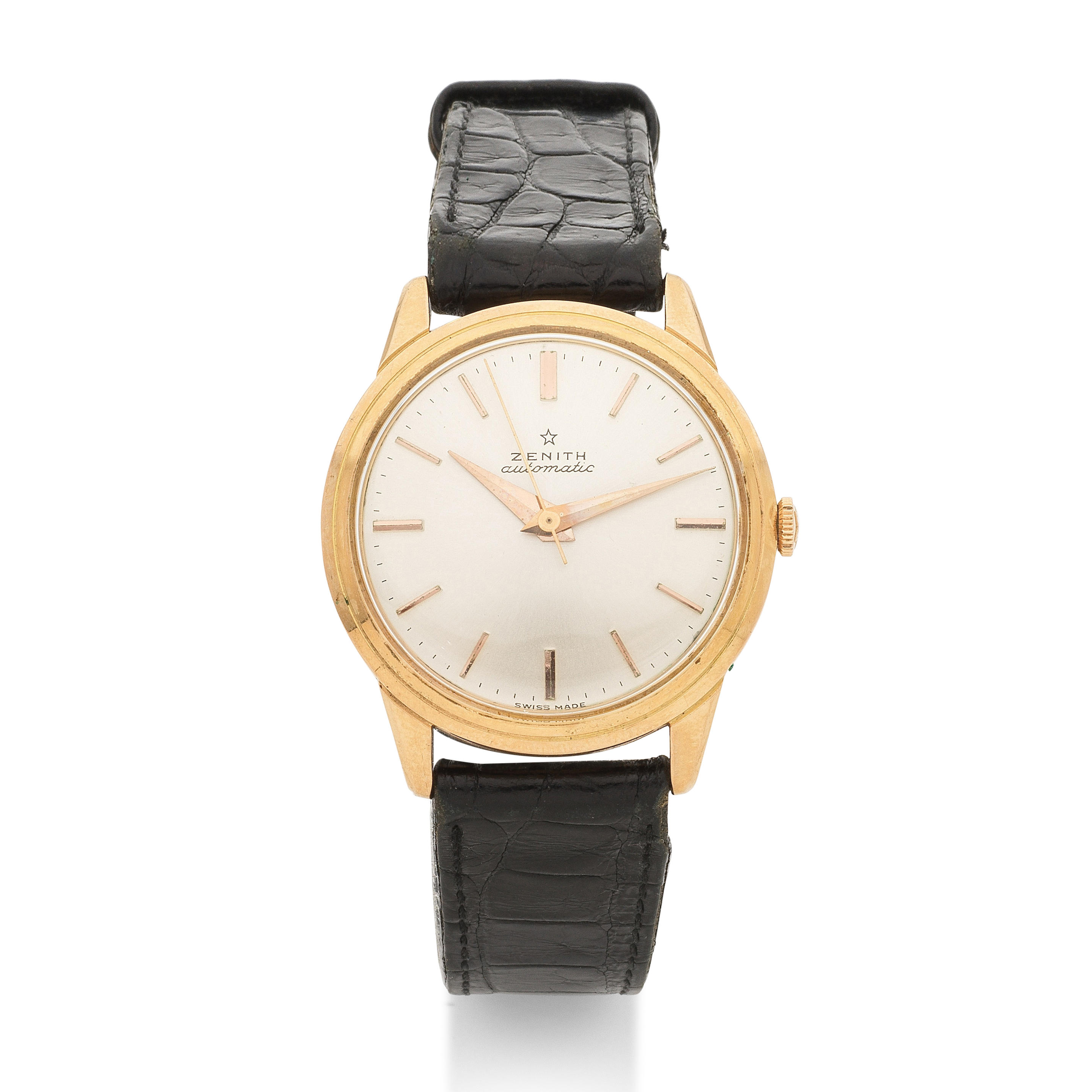 Zenith. An 18K gold bumper automatic wristwatch