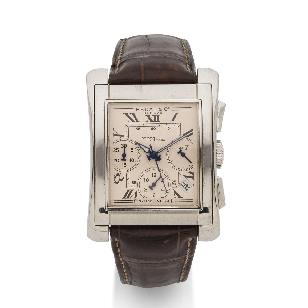 Bedat & Co. A stainless steel automatic calendar chronograph wristwatch