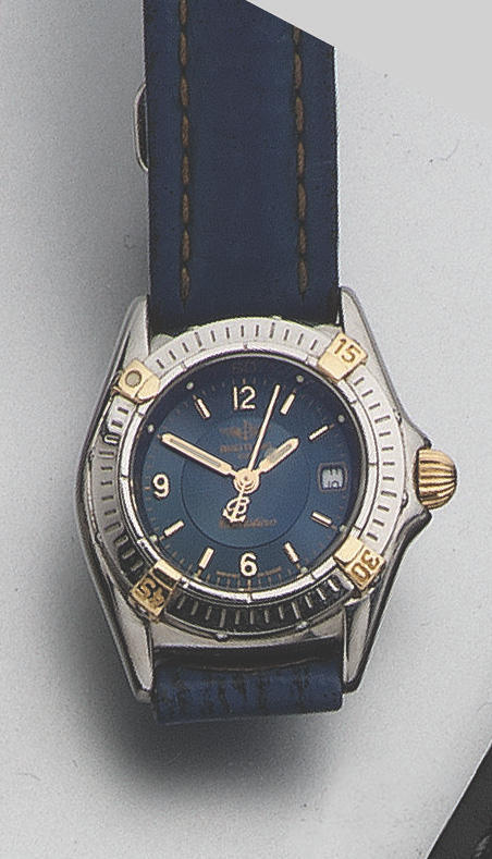 Breitling. A lady's stainless steel quartz wristwatch