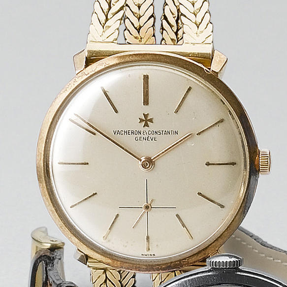 Vacheron & Constantin. An 18ct gold wristwatch on a fancy bracelet strap