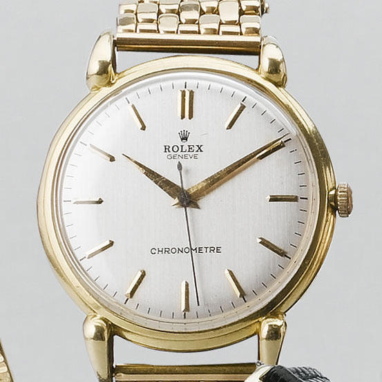 Rolex. An 18ct gold centre seconds watch `