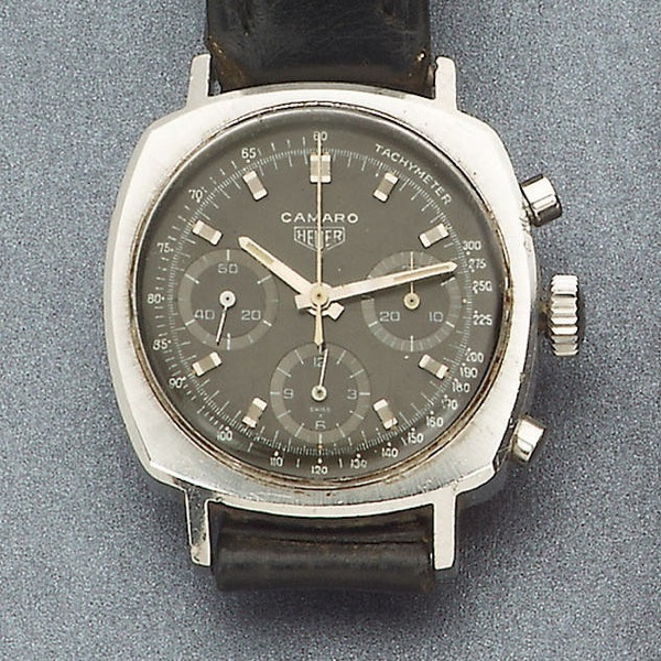 Heuer. A gents stainless steel chronograph wristwatch