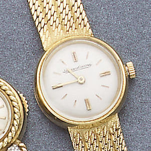 Jaeger LeCoultre. A lady's 18ct gold bracelet watch