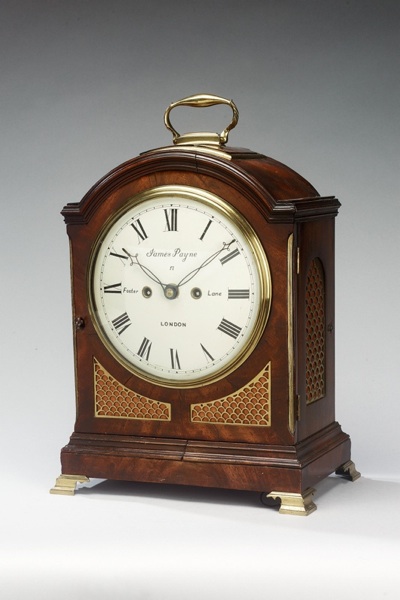 An early 19th century brass mounted mahogany single pad top bracket clock