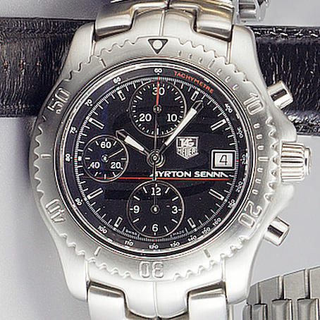 Tag Heuer. A gents stainless steel automatic calendar chronograph bracelet watch