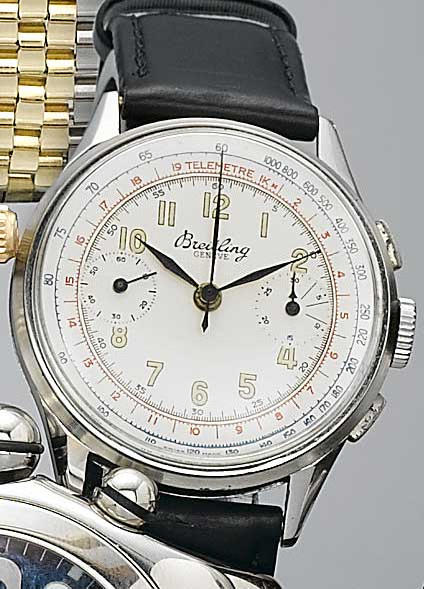 Breitling. A gents steel chronograph wristwatch